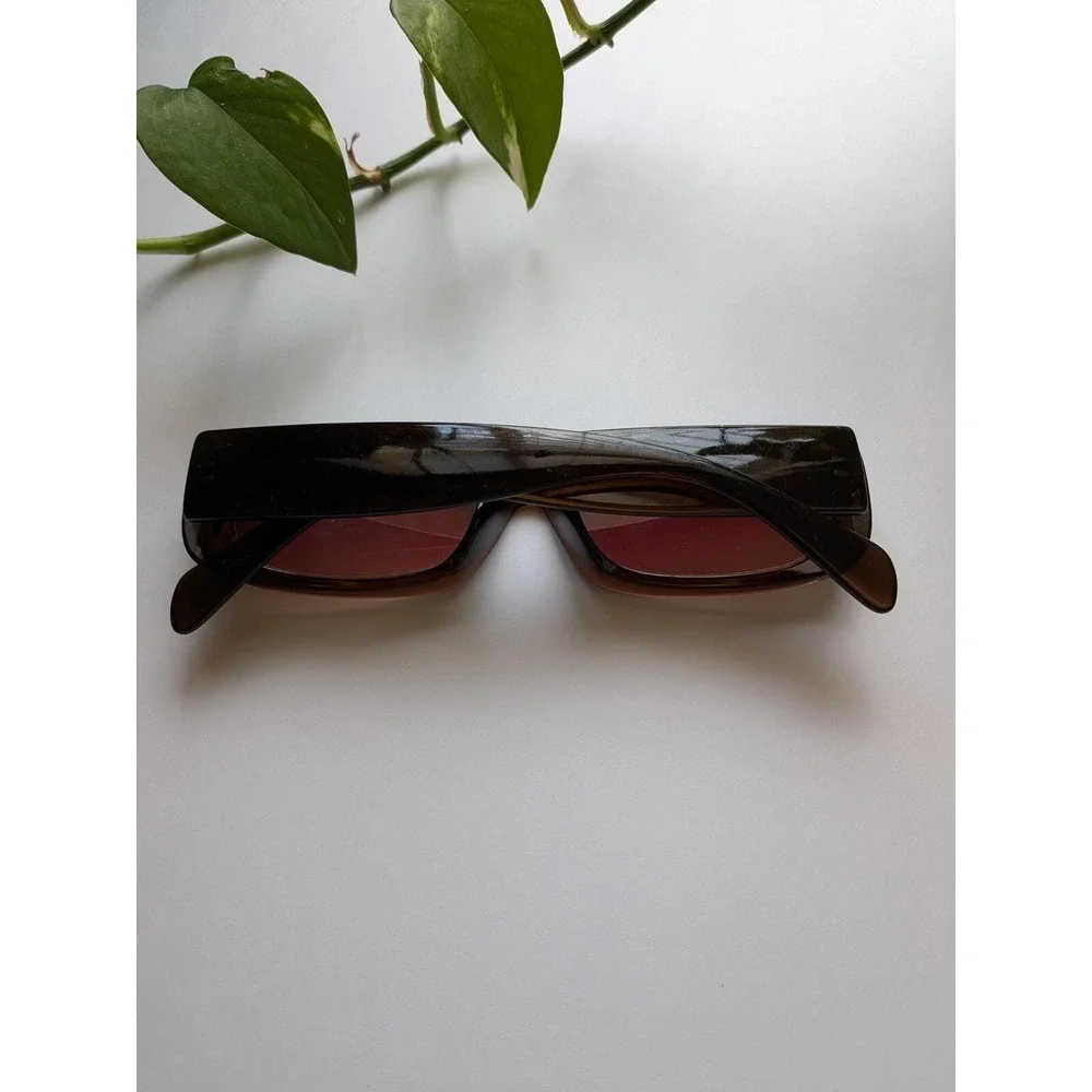 Bershka Retro Y2K‎ Tortoiseshell Rectangle Sunglasses Brown 9206/419/700